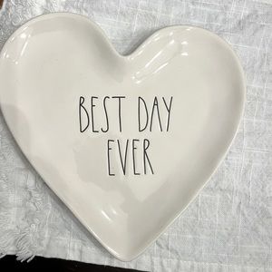 Rae Dunn BEST DAY EVER heart plate